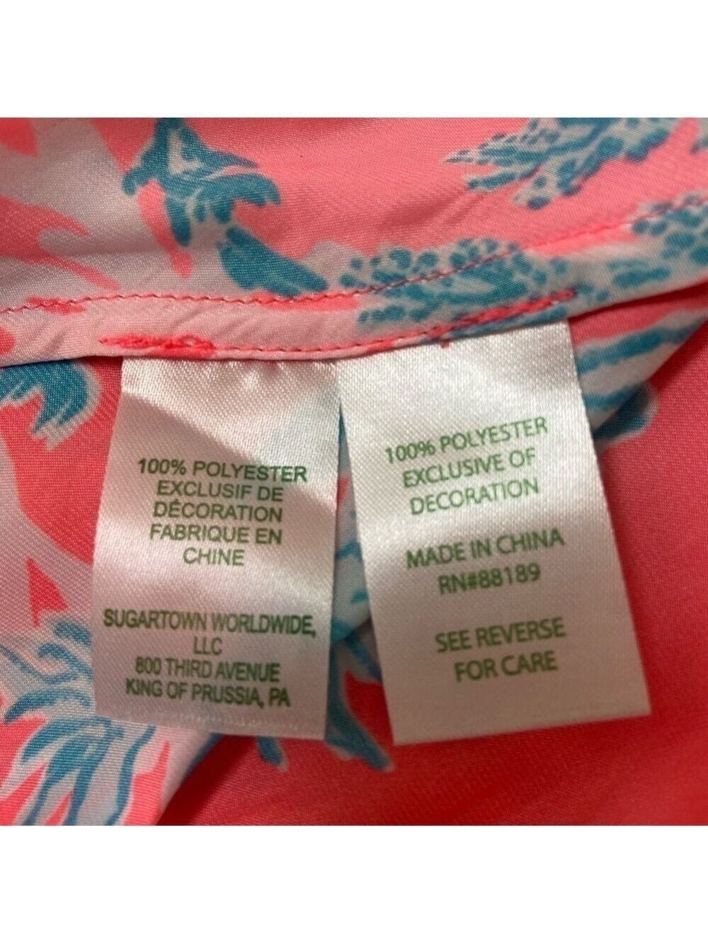 Lilly Pulitzer Shelly Bay Halter Top Coral Spritz XXS - Picture 7 of 10